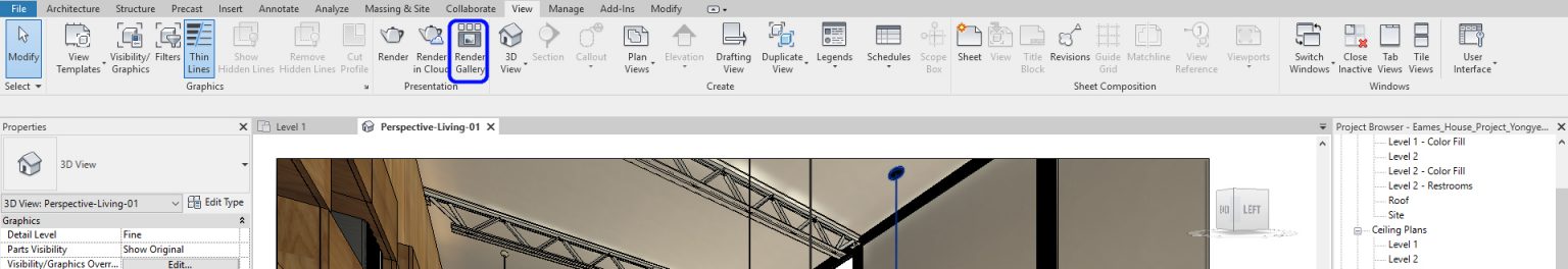 Chapter 18 Create Revit Rendering Revit Clouding Rendering