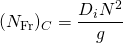 \begin{displaymath} (N_{\rm Fr})_C=\frac{D_iN^2}{g} \end{displaymath}