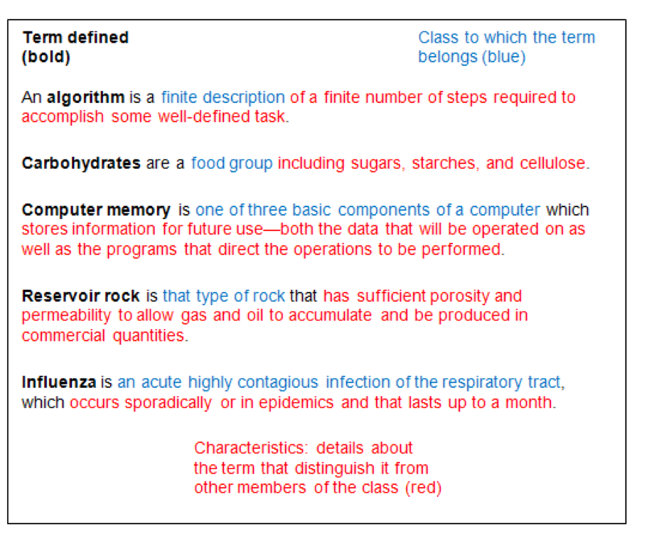 Formal Sentence Definitions