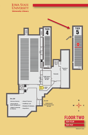 The same map of floor 2, tiers 4 and 5; but with tier 5 emphasized this time.