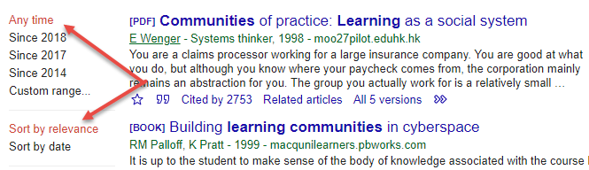 Sorting search results