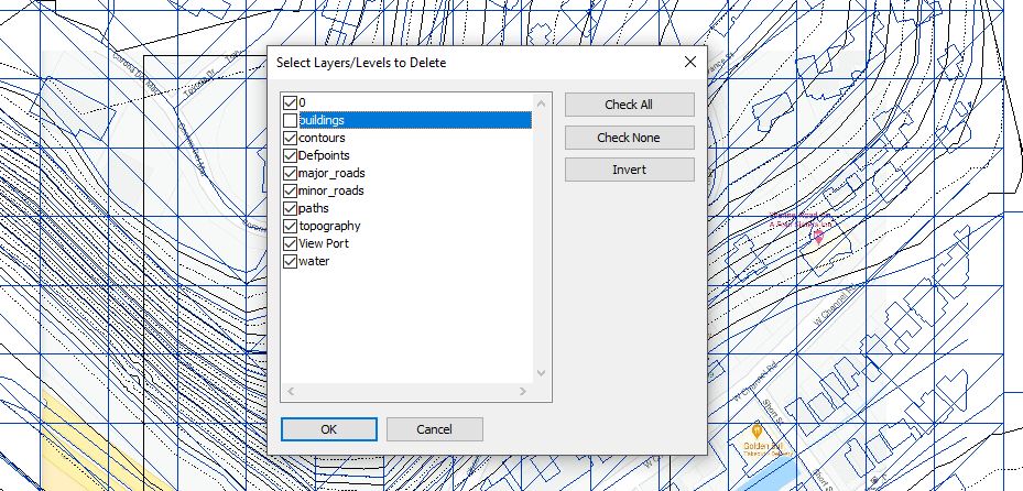 It indicates how to remove the unused elements from the imported CAD map.