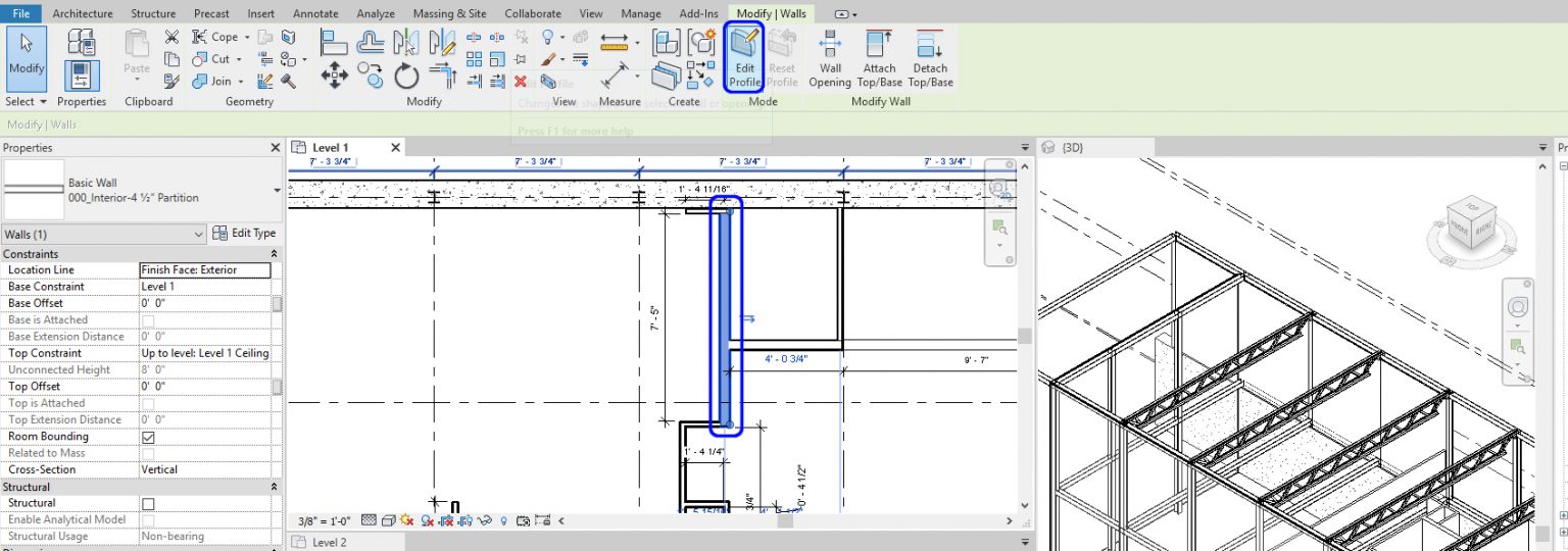 Chapter 11. Add/edit beams, walls, & curtain walls – Tutorials of ...