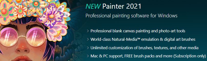 It shows the key features of Painter 2021.
