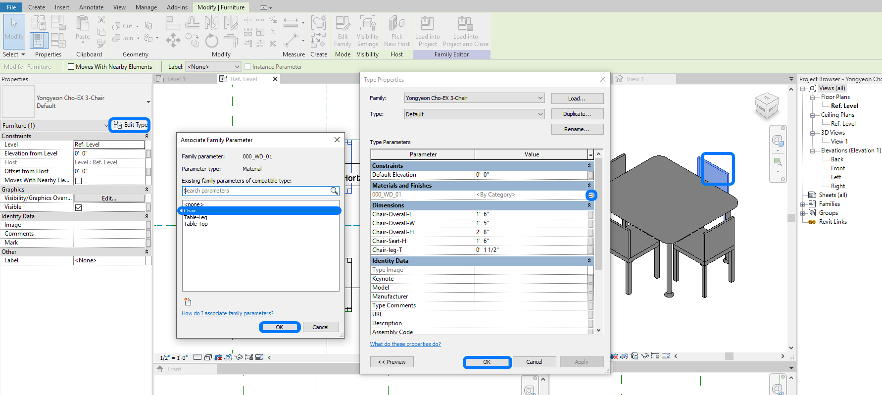 It indicates how to link the nested family parameter to the top revit family.