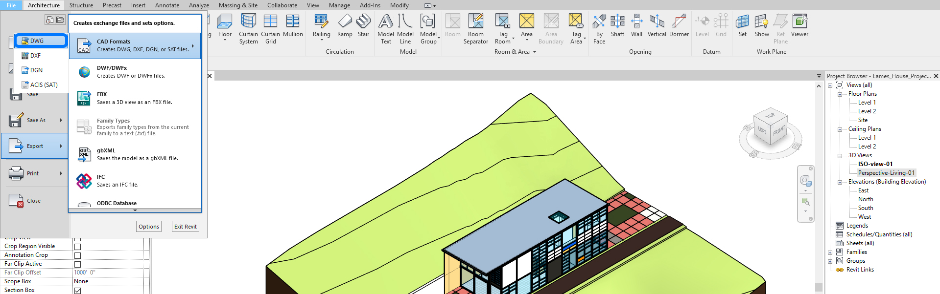 It indicates how to export the isometric view for SketchUp model.