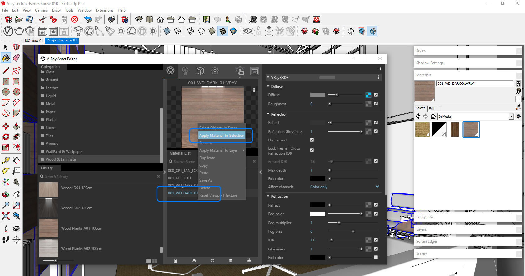 It indicates how to replace the SketchUp material to V-Ray material.