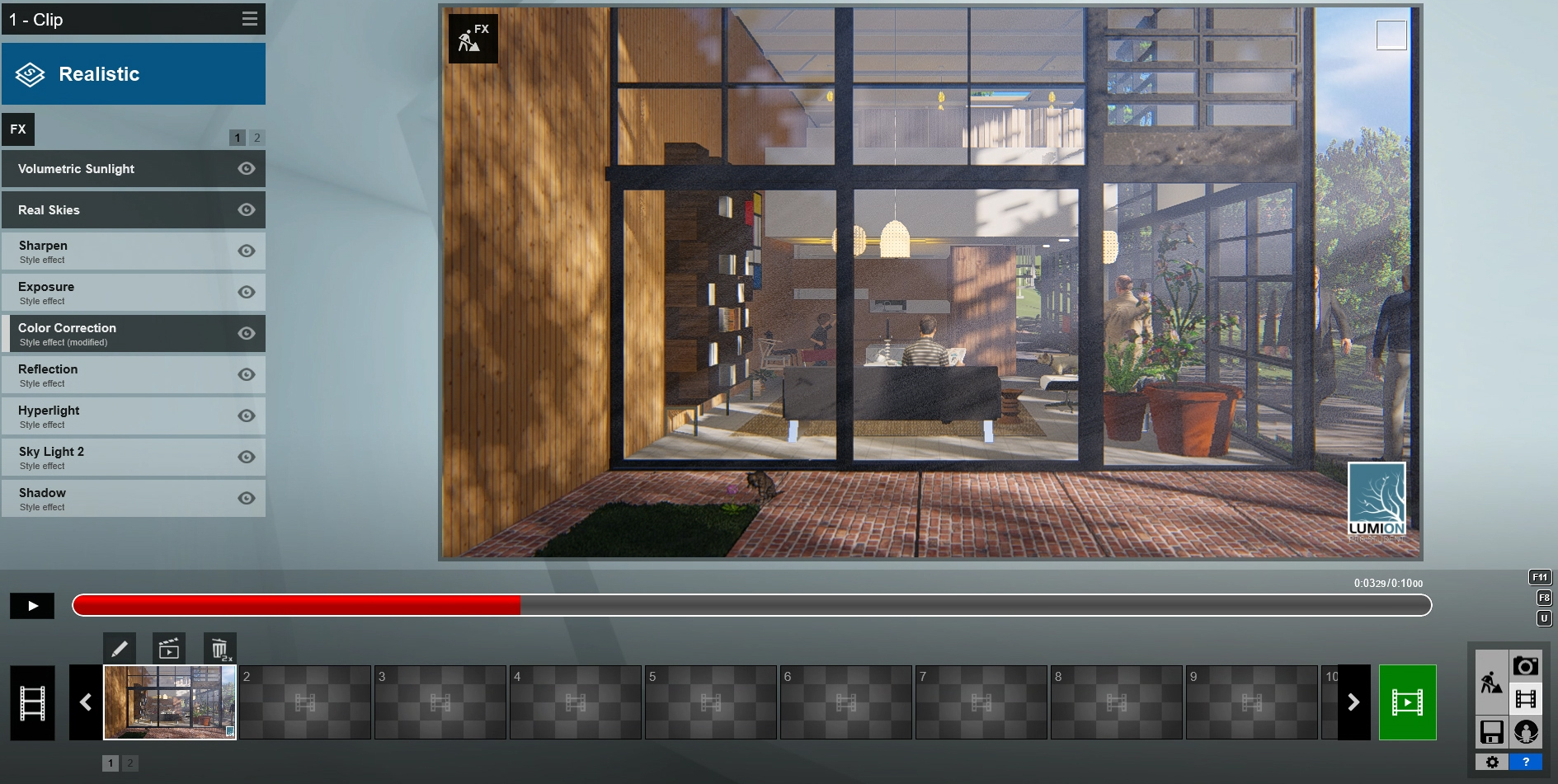 It indicates how to apply a rendering style to the video.