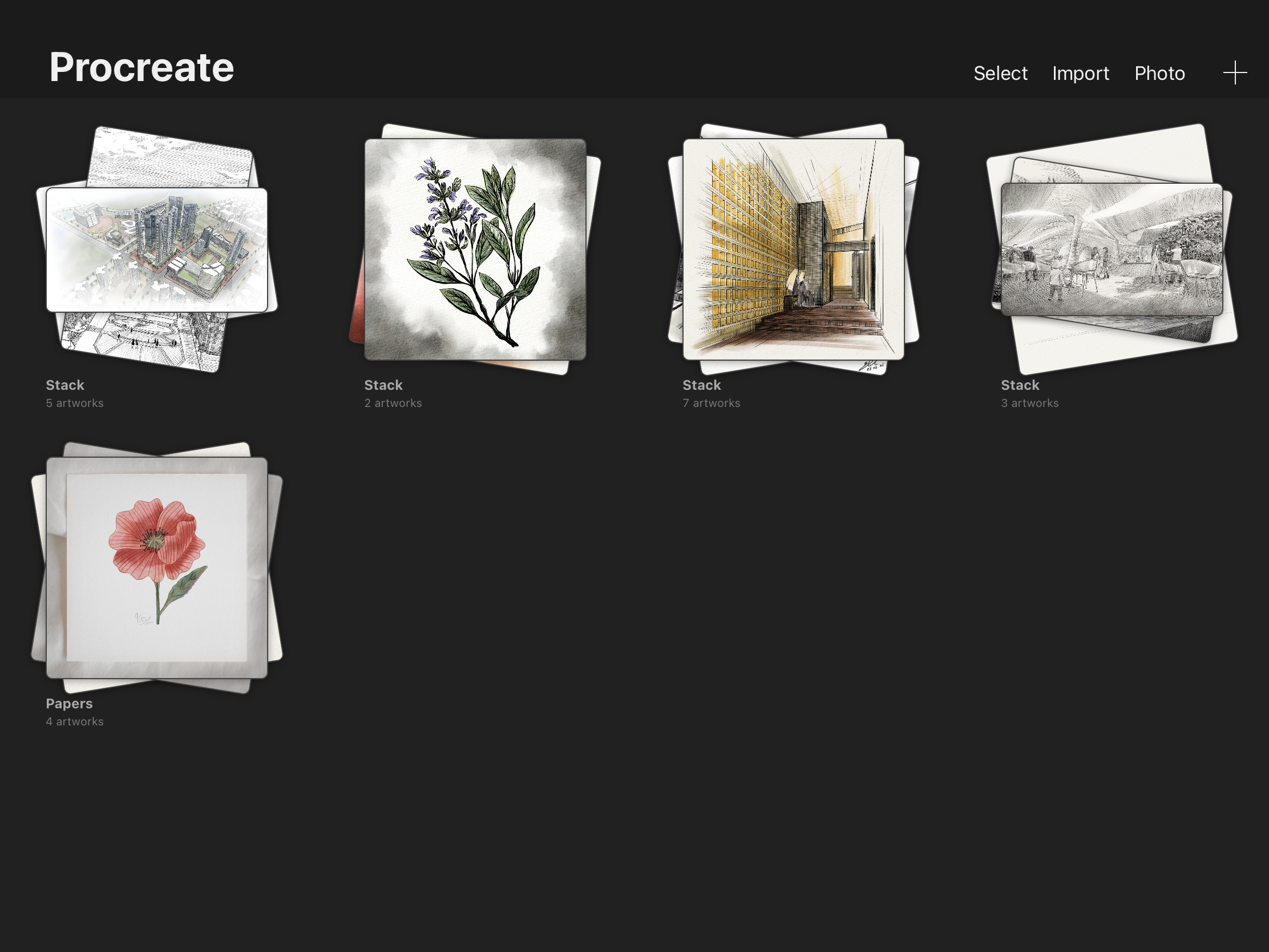 It shows the start page of the application. It calls a gallery.