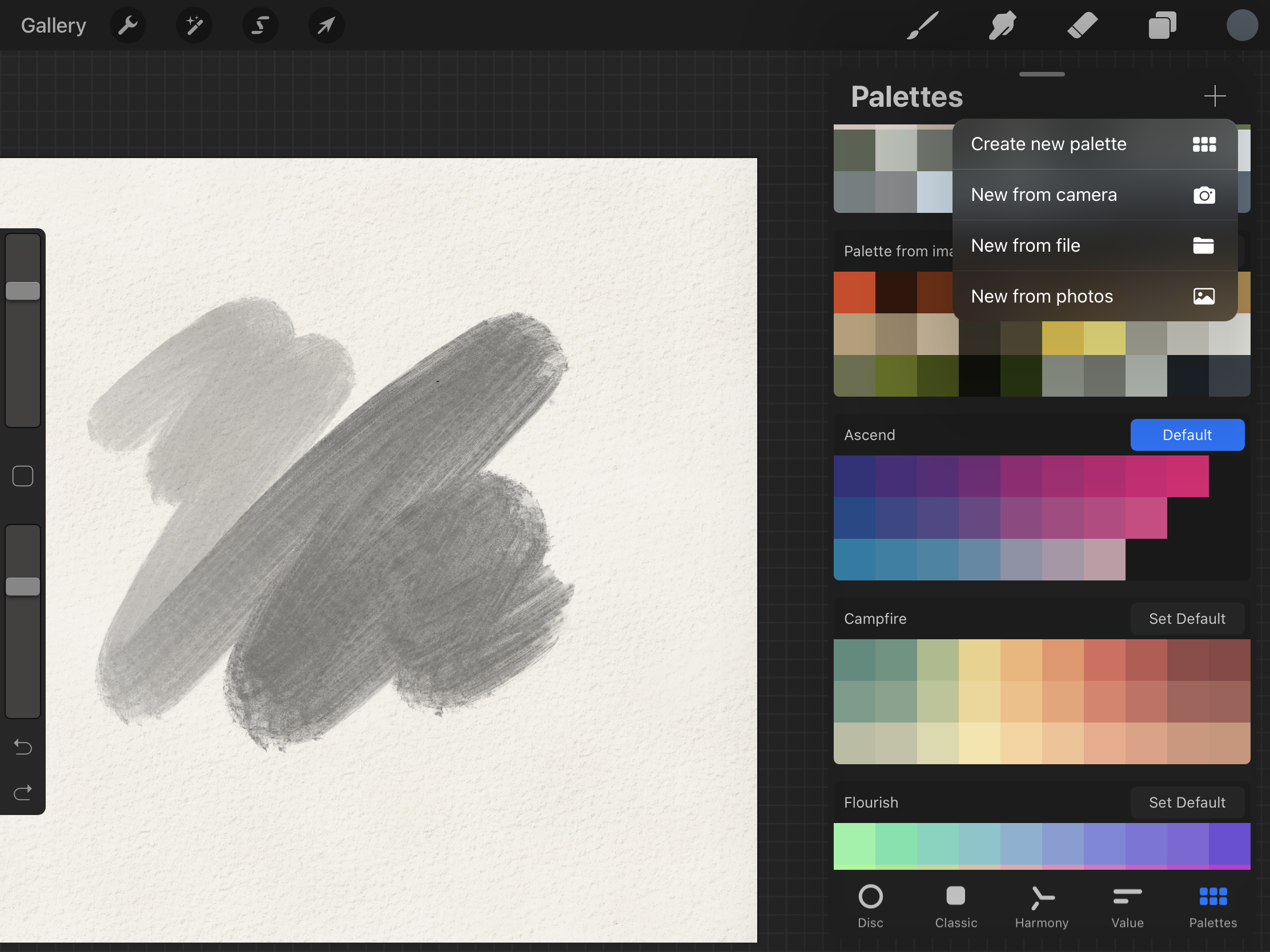 It shows how to add and edit palettes of the application.