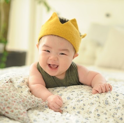 Photo of a smiling baby