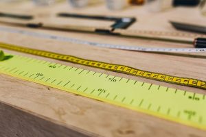 Photo of a ruler on a table.