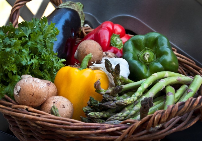 A basket full of produce