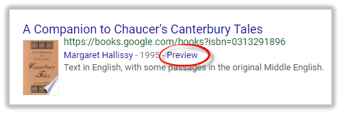 Google Scholar's preview option