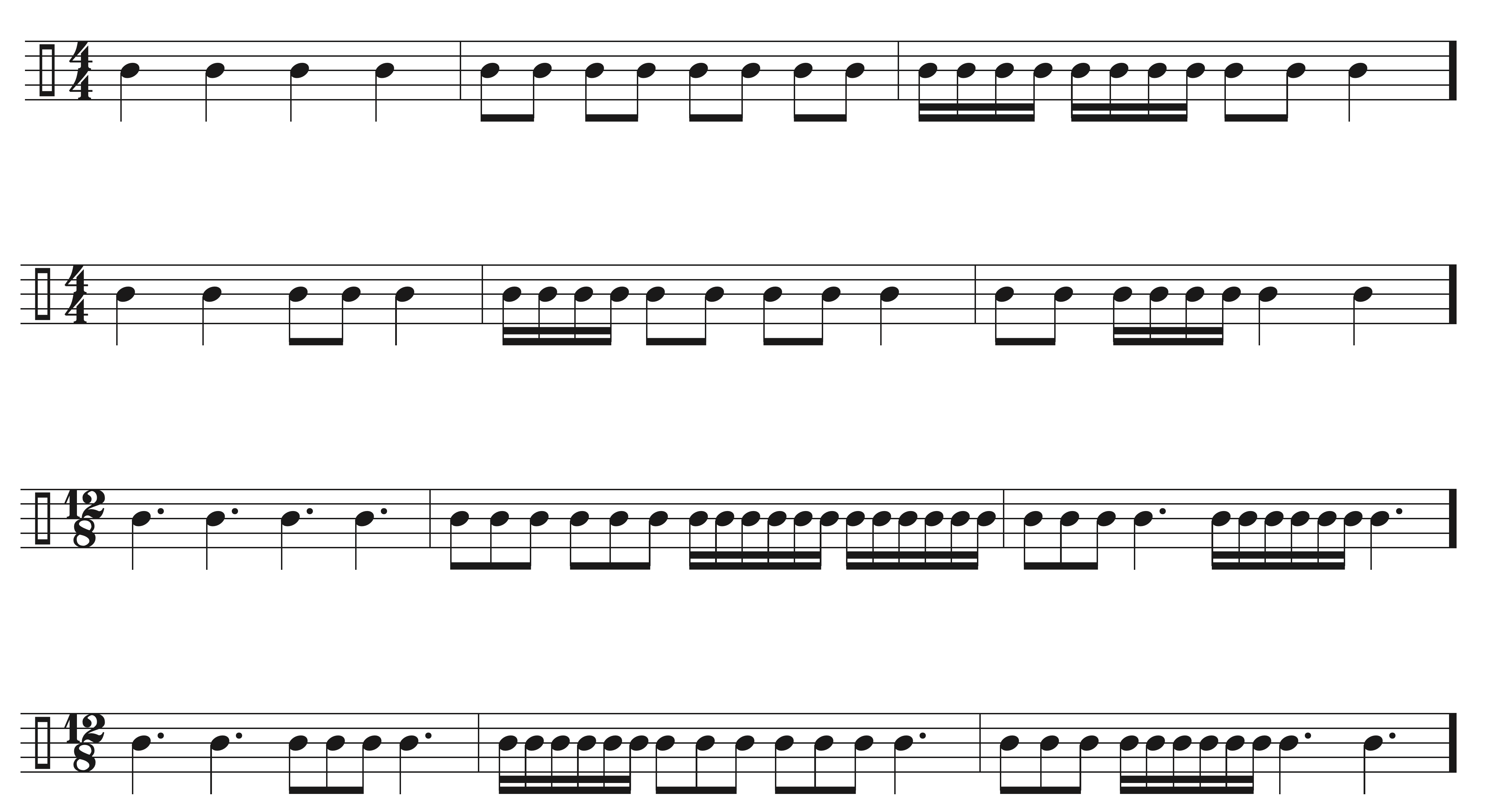 Basics of Rhythm Sight Singing exercise example