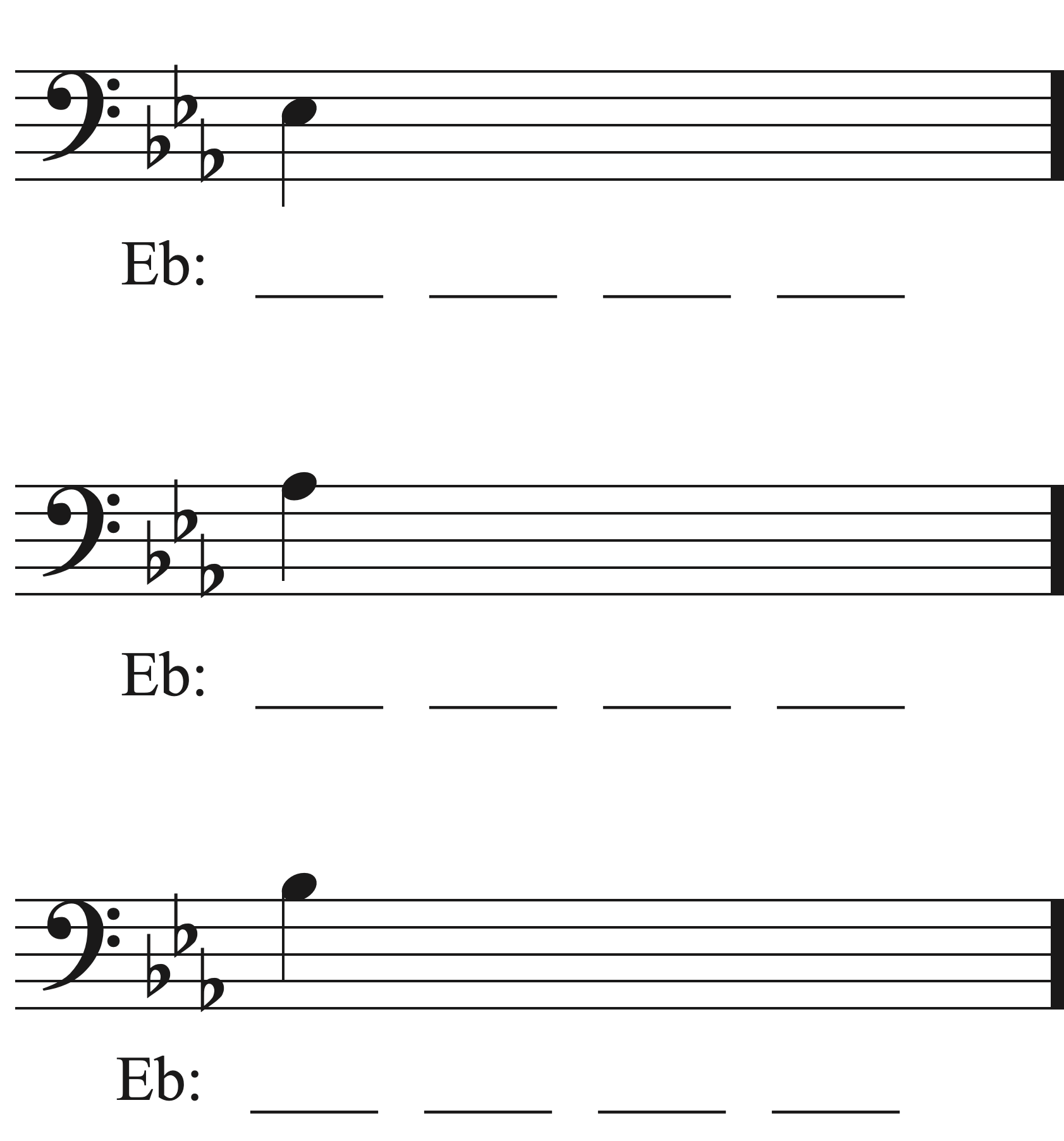 Part Writing Root Position Aural Training exercise example