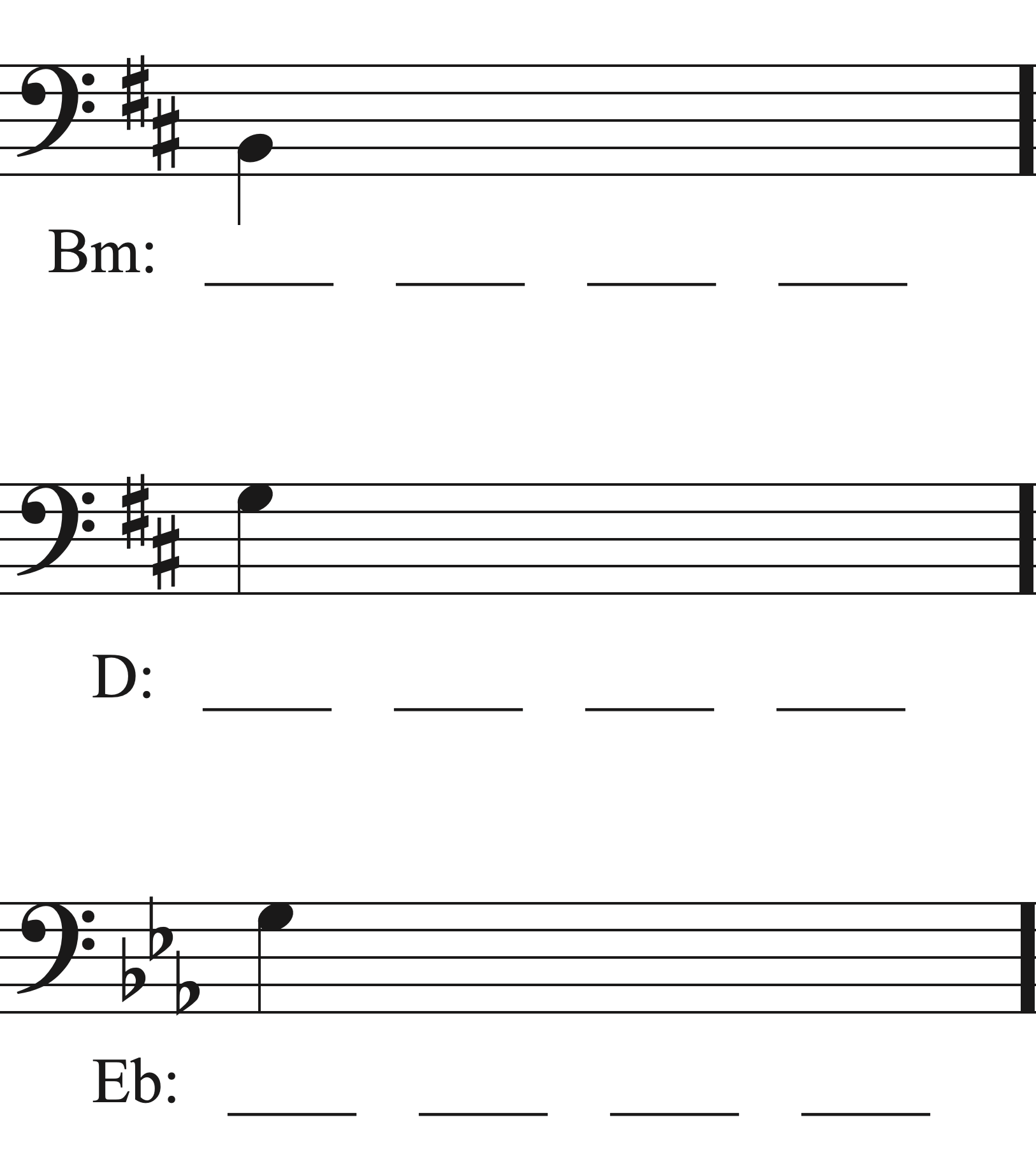 Part Writing Second Inversion Aural Training exercise example