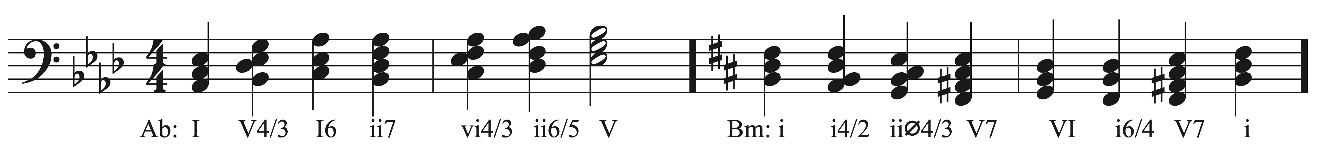 Part Writing Seventh Chords Sight Singing exercise example