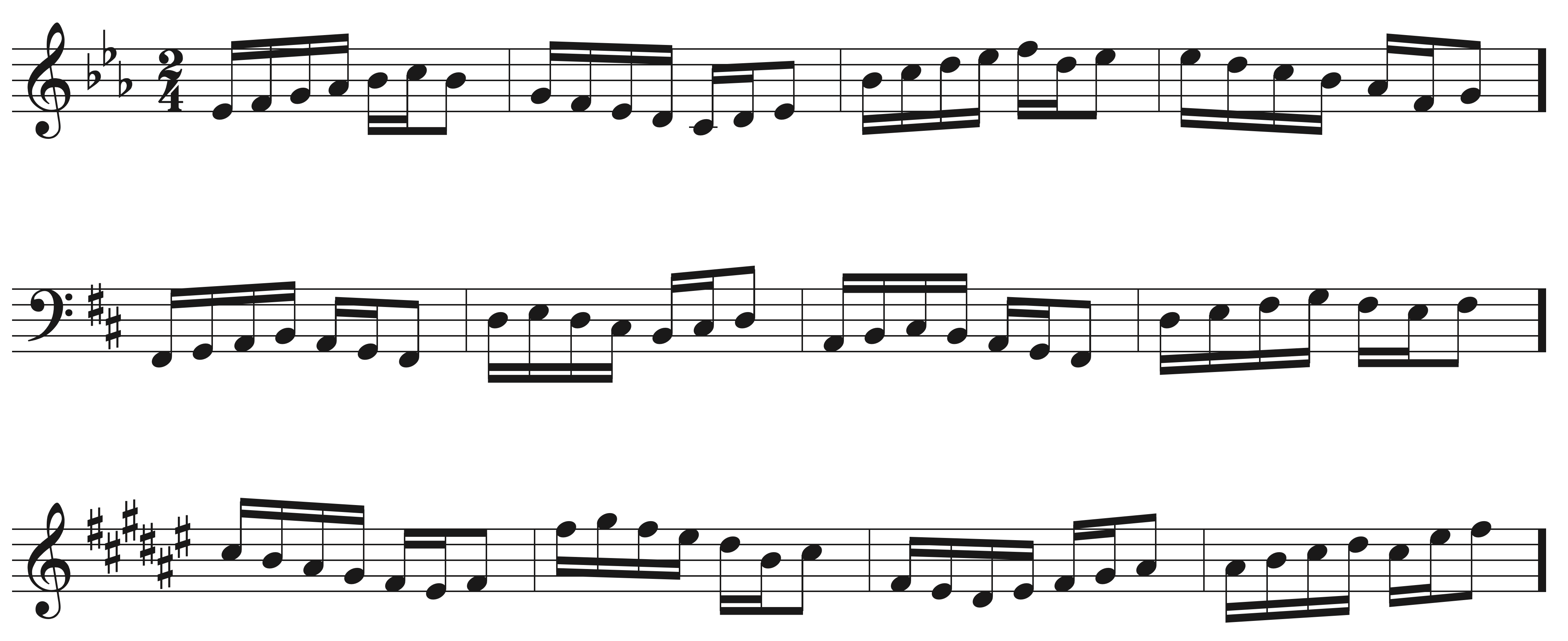 Major Scale Sight Singing exercise example