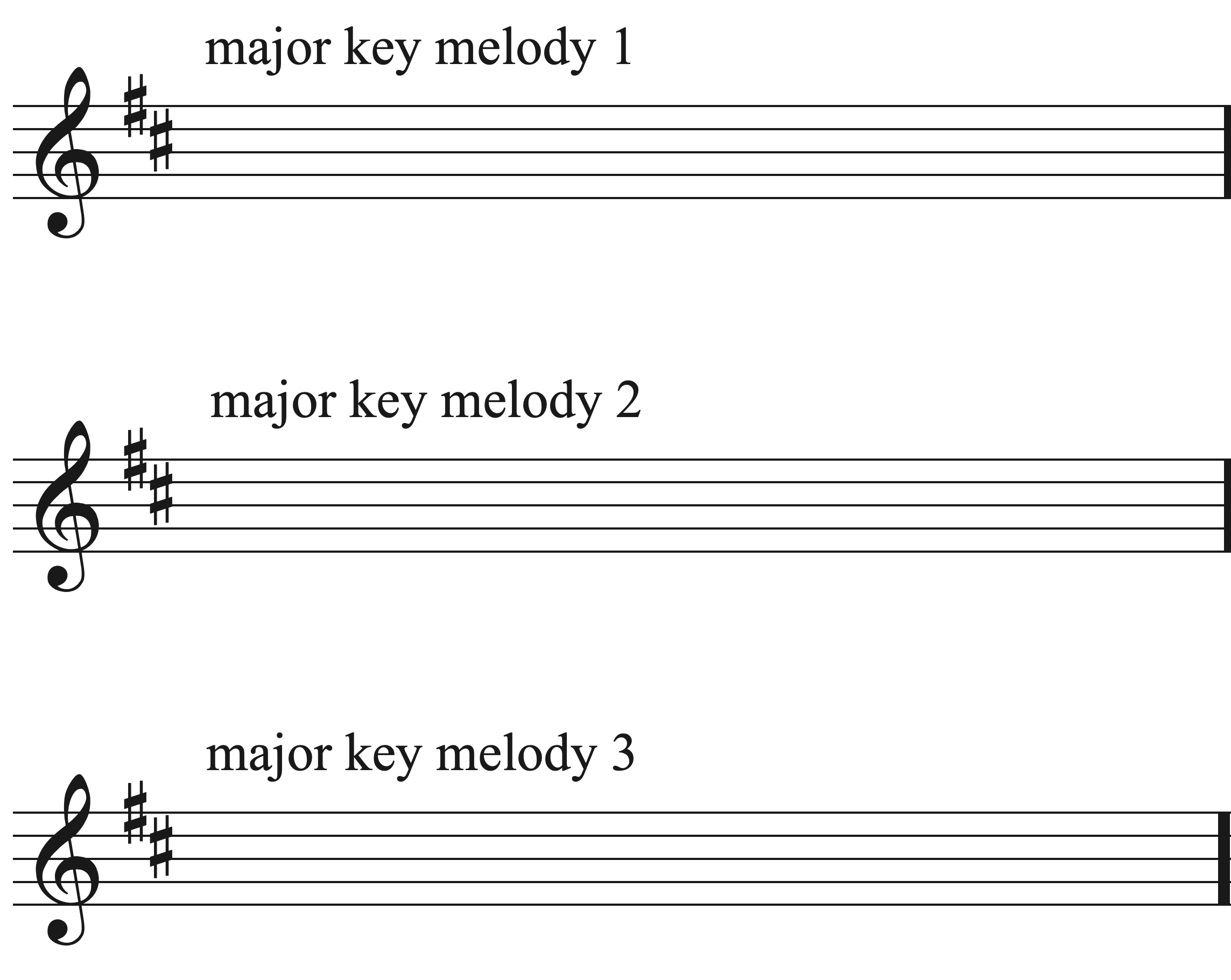 Major Scale Aural Training exercise example