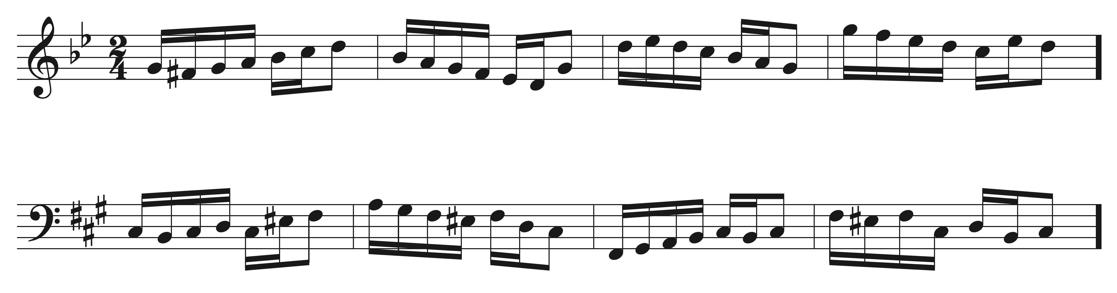 Minor Scale Sight Singing exercise example