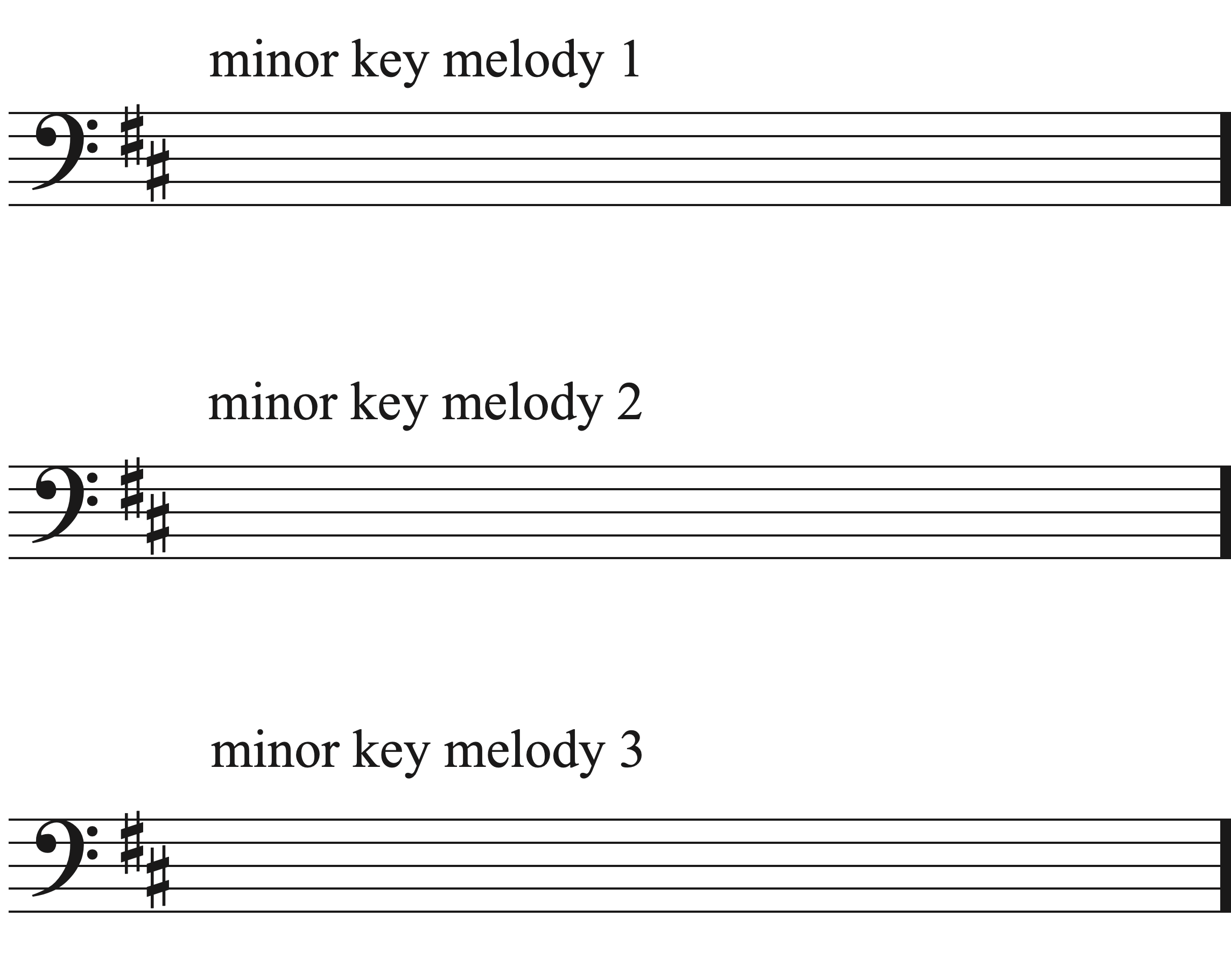 Minor scale Aural Training exercise example