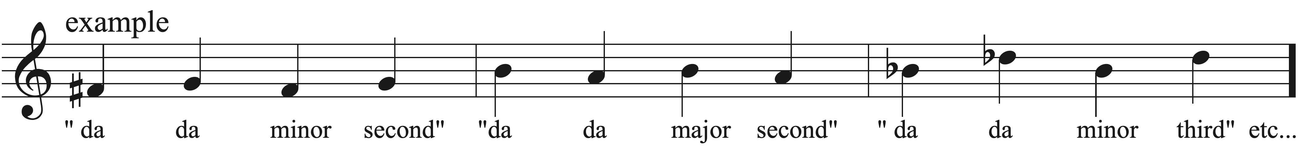 Intervals Sight Singing exercise example