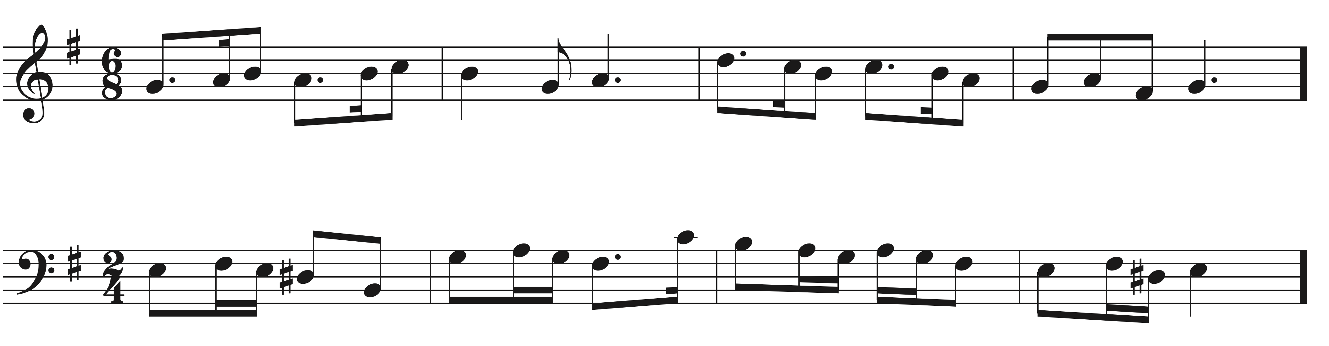 Melodic Motive Sight Singing exercise example