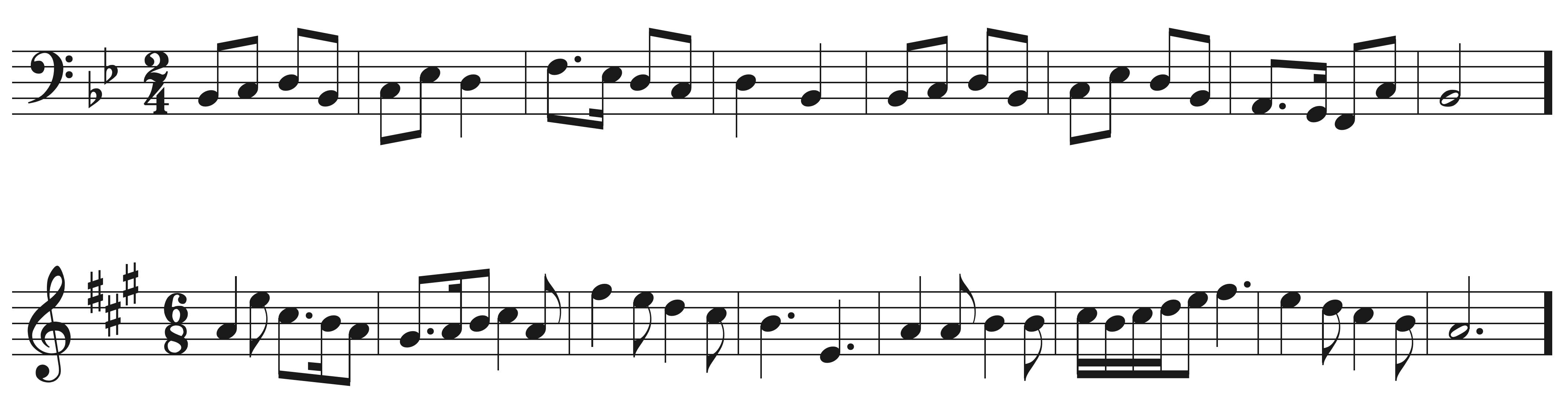 Musical Phrase Sight Singing exercise example